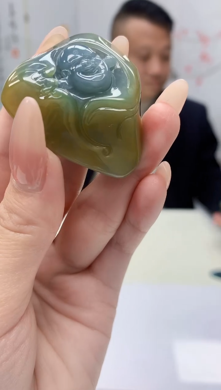 【闪购商品】定制翡翠未镶嵌4969jj-毛货挂件24
