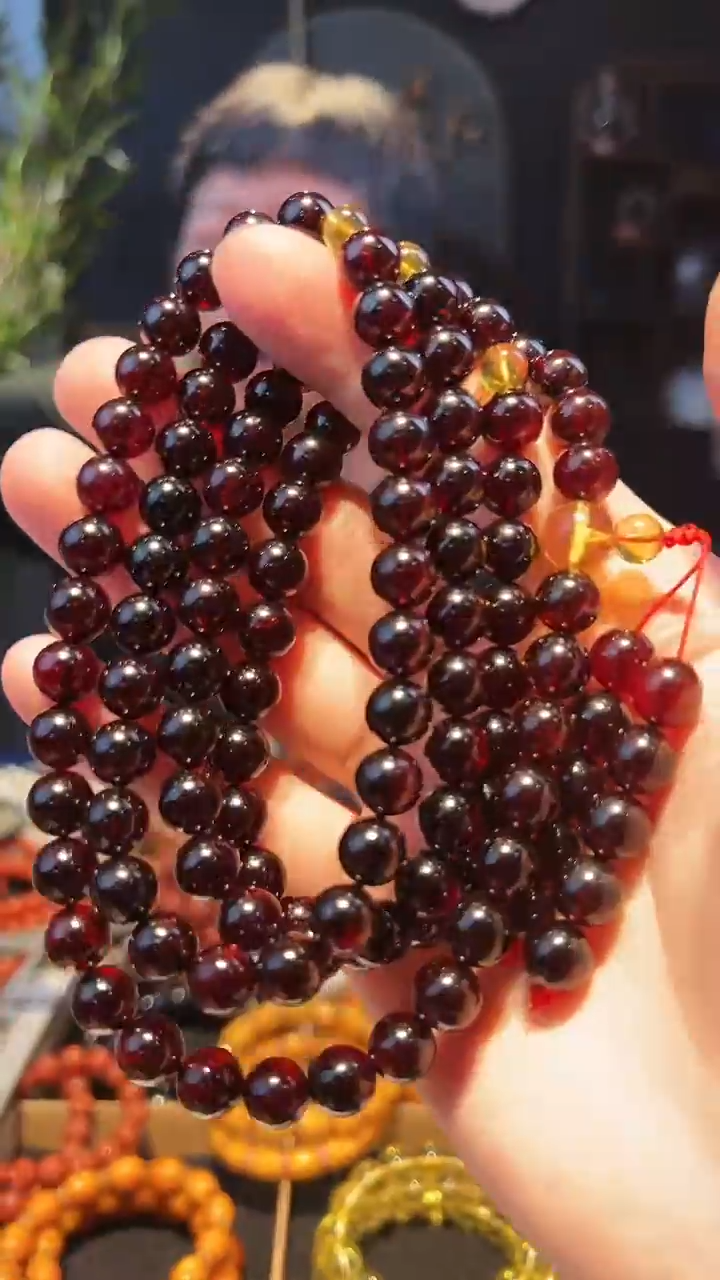 【闪购商品】琥珀手链未镶嵌108多圈