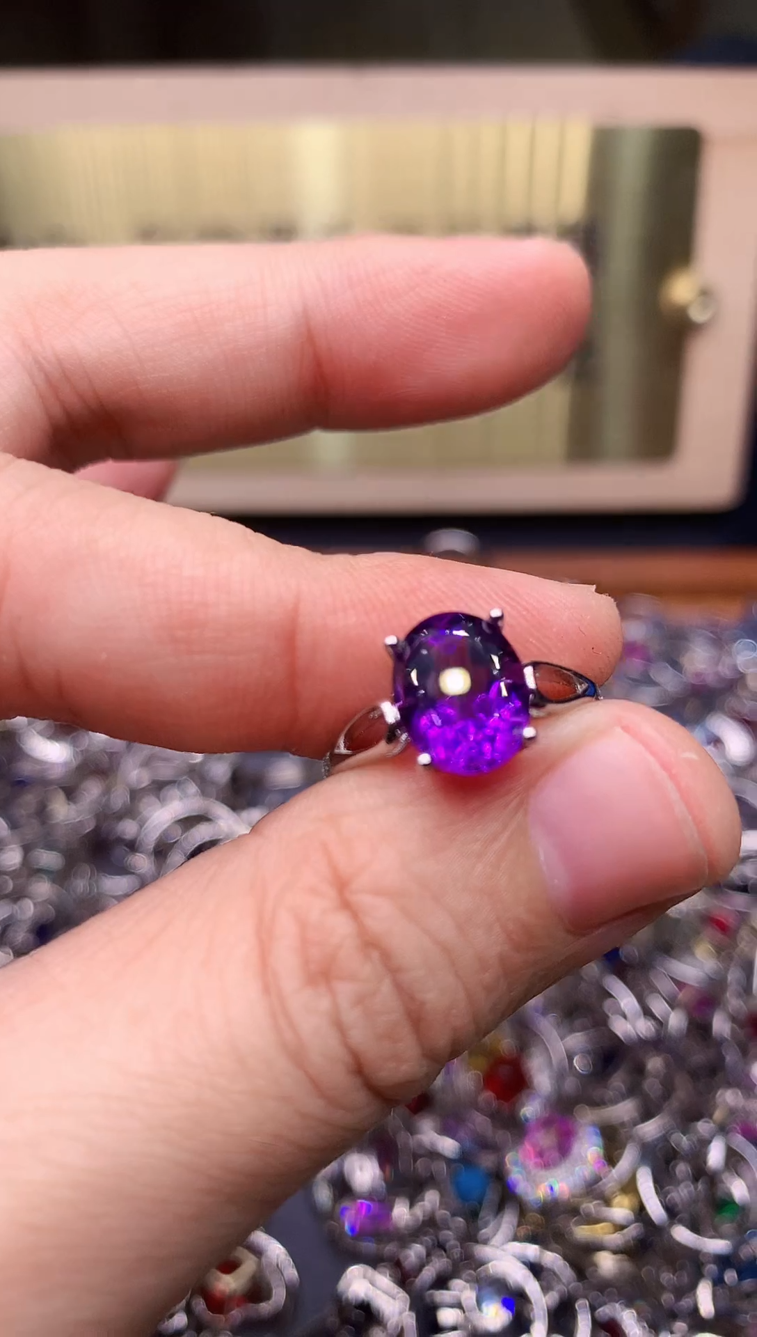 【闪购商品】紫晶戒指银S925镶嵌........
