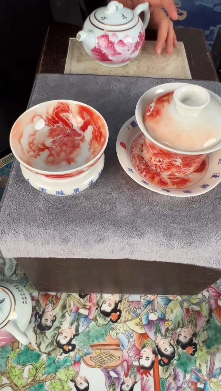 摆件瓷景德镇瓷器套组