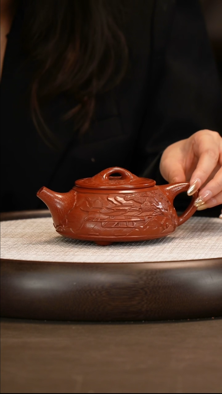 鲍宜明 浮雕石瓢 大红袍 280c