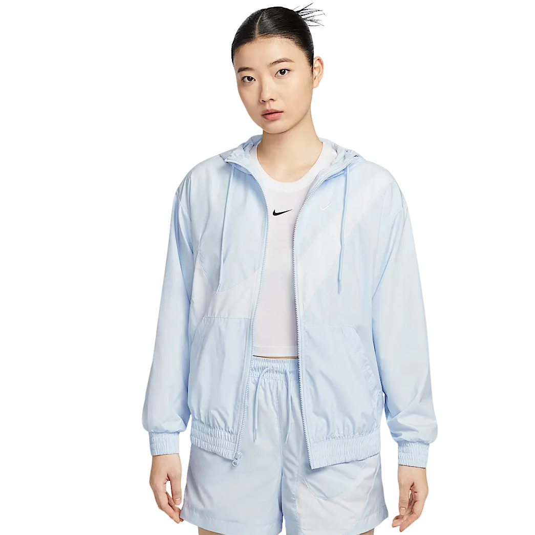 NIKE耐克女子流光风梭织连帽运动外套HM8972-423