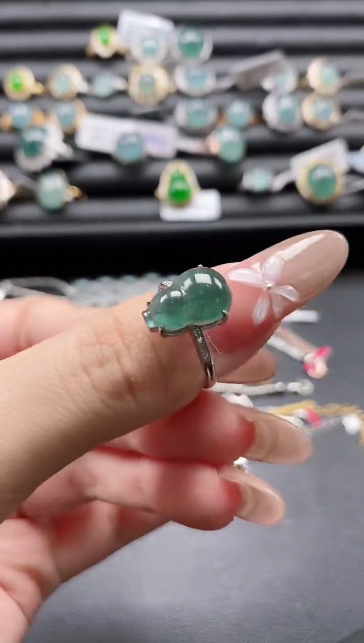 【闪购商品】翡翠戒指银S925镶嵌11111