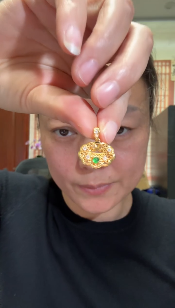 颈饰银S925镶嵌翡翠00006101