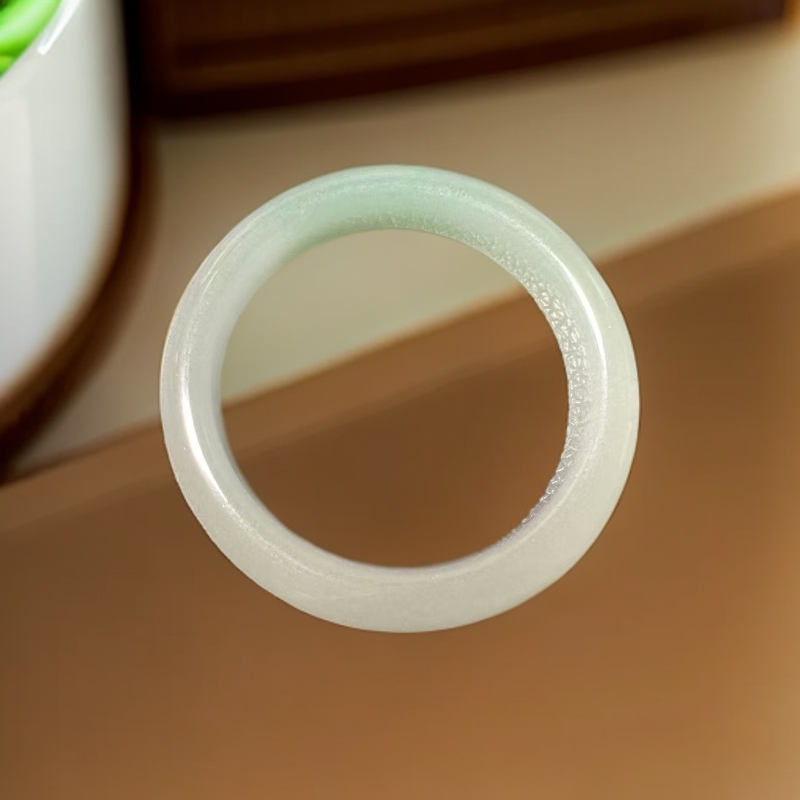 东陵玉手镯飘翠天然保真时尚百搭冰透精美气质