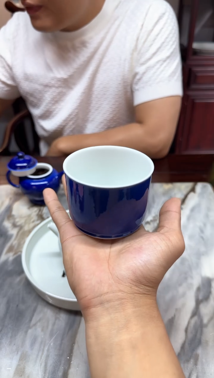 天义华 洒蓝堆白素面 容天杯