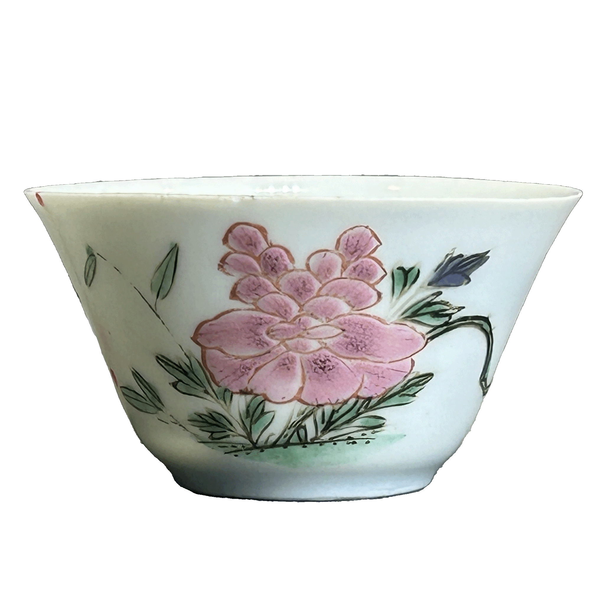 25028620x粉彩花卉纹杯