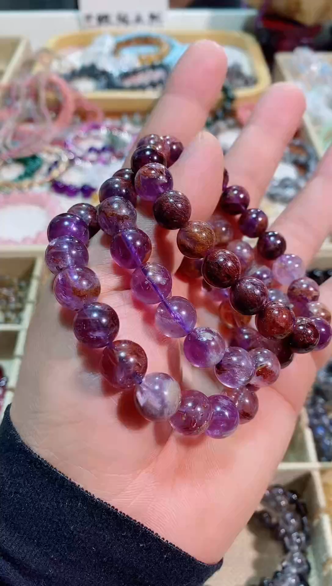 【闪购商品】水晶手链未镶嵌紫幽灵11m+ (多样性发其一）