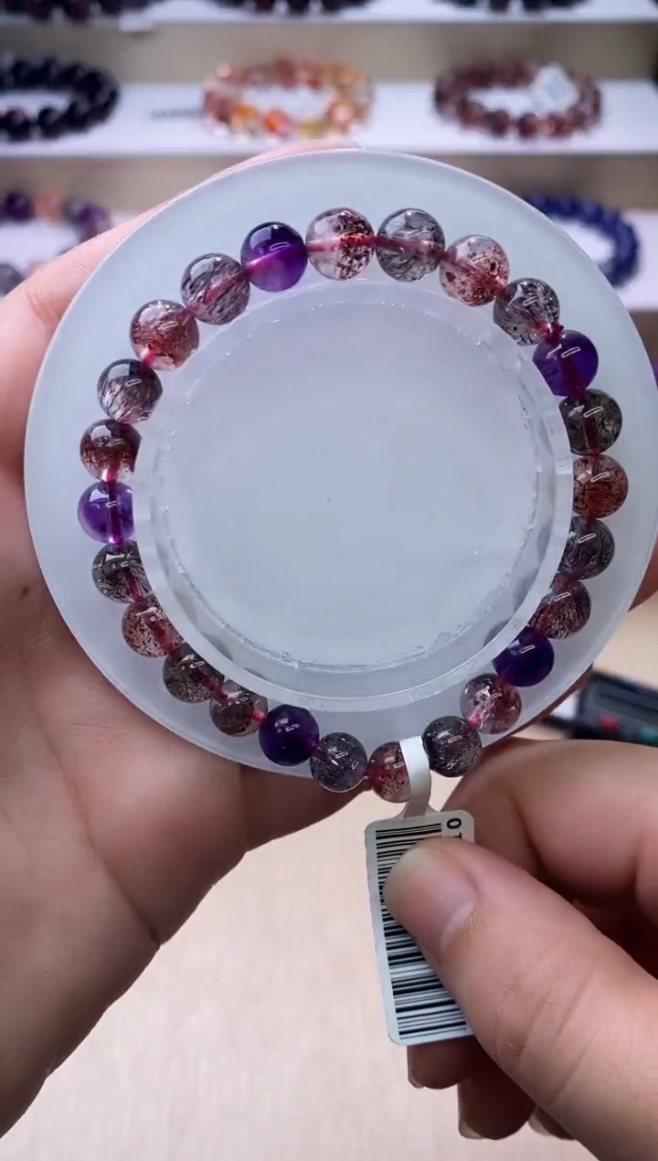 【闪购商品】水晶手链未镶嵌黑加仑超七单圈7m+