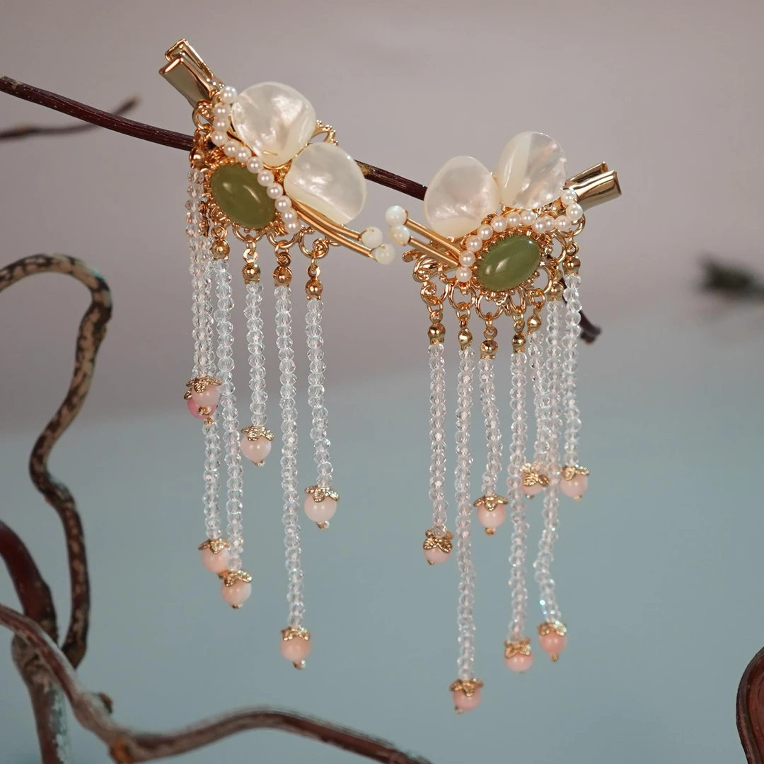 古悦倾城【怀青发夹】古风汉服头饰原创手作新中式复古发夹发饰礼品