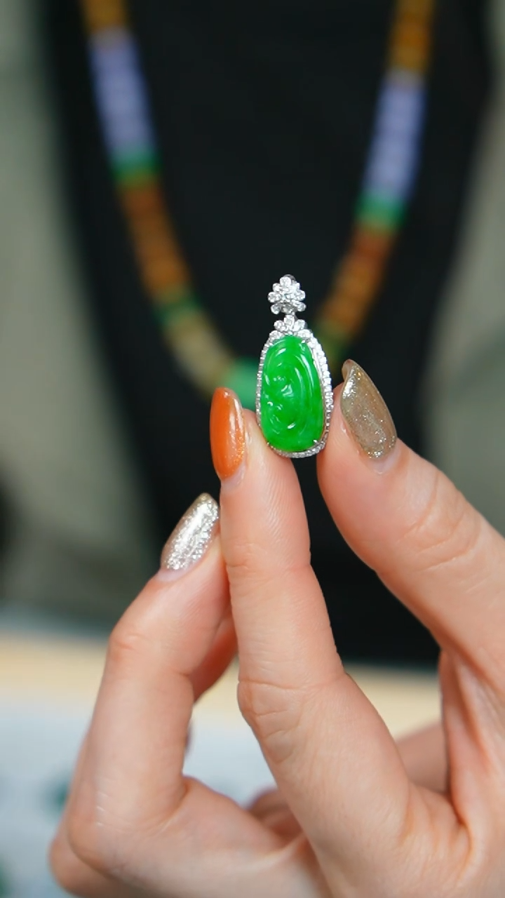 【闪购商品】翡翠挂件18K金镶嵌47号-吊坠/姿/3