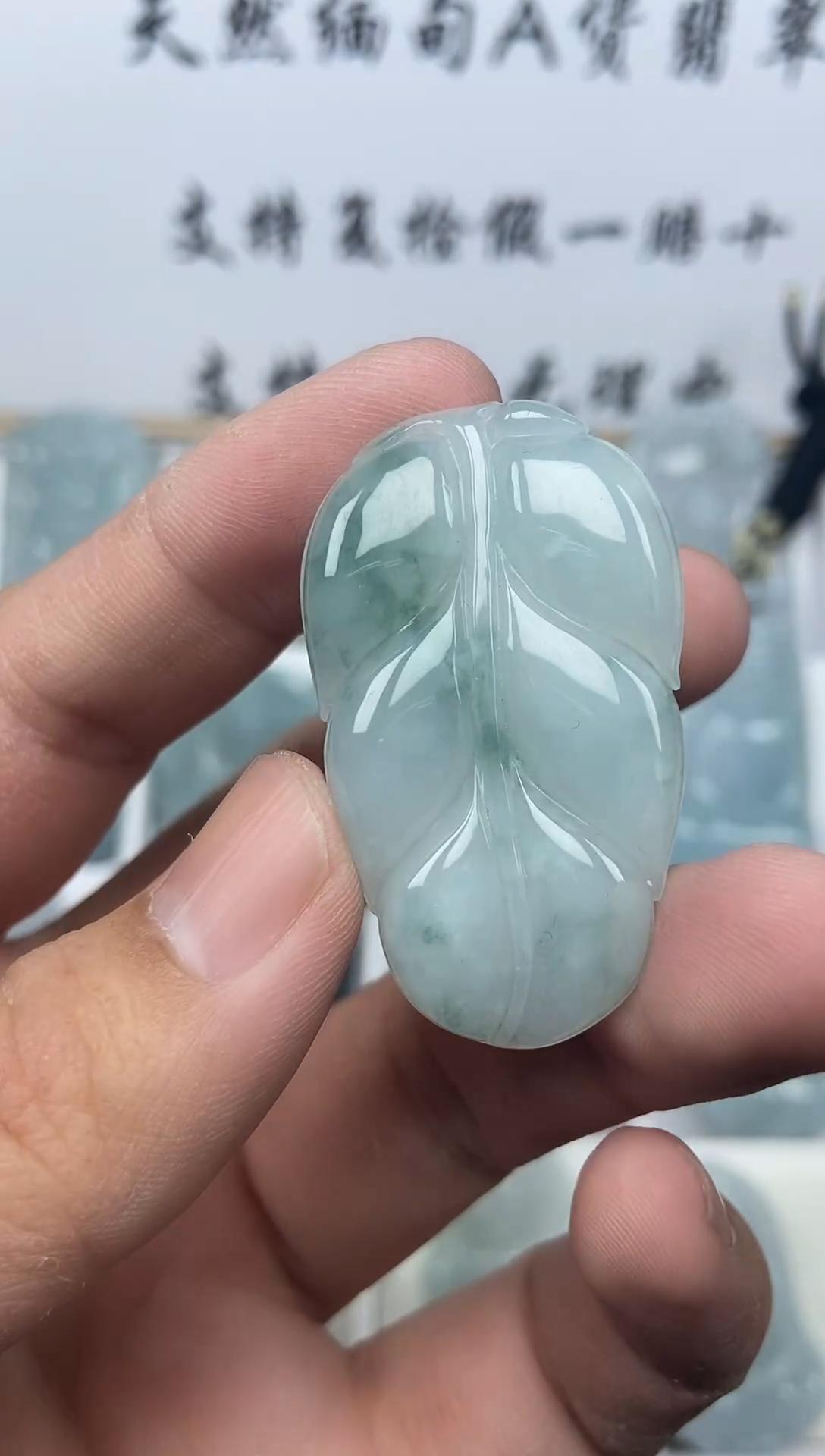 颈饰未镶嵌翡翠叶子