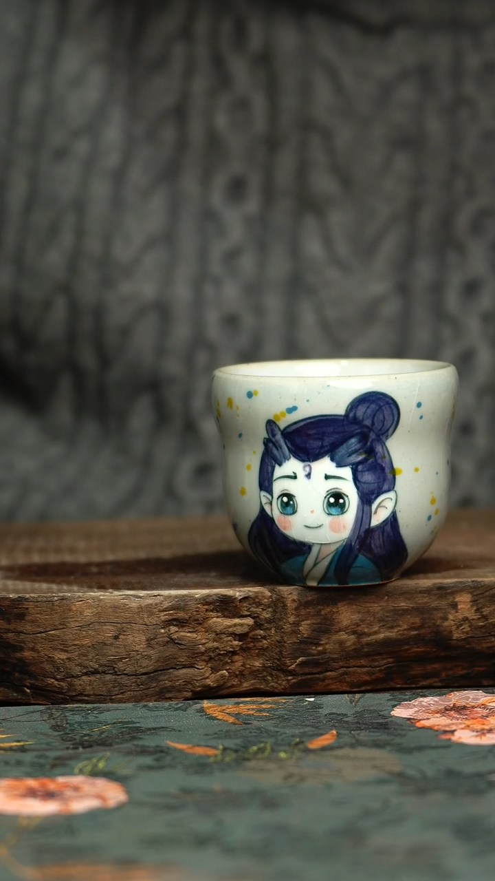 【闪购商品】杯杯釉下彩手工手绘同款陶器