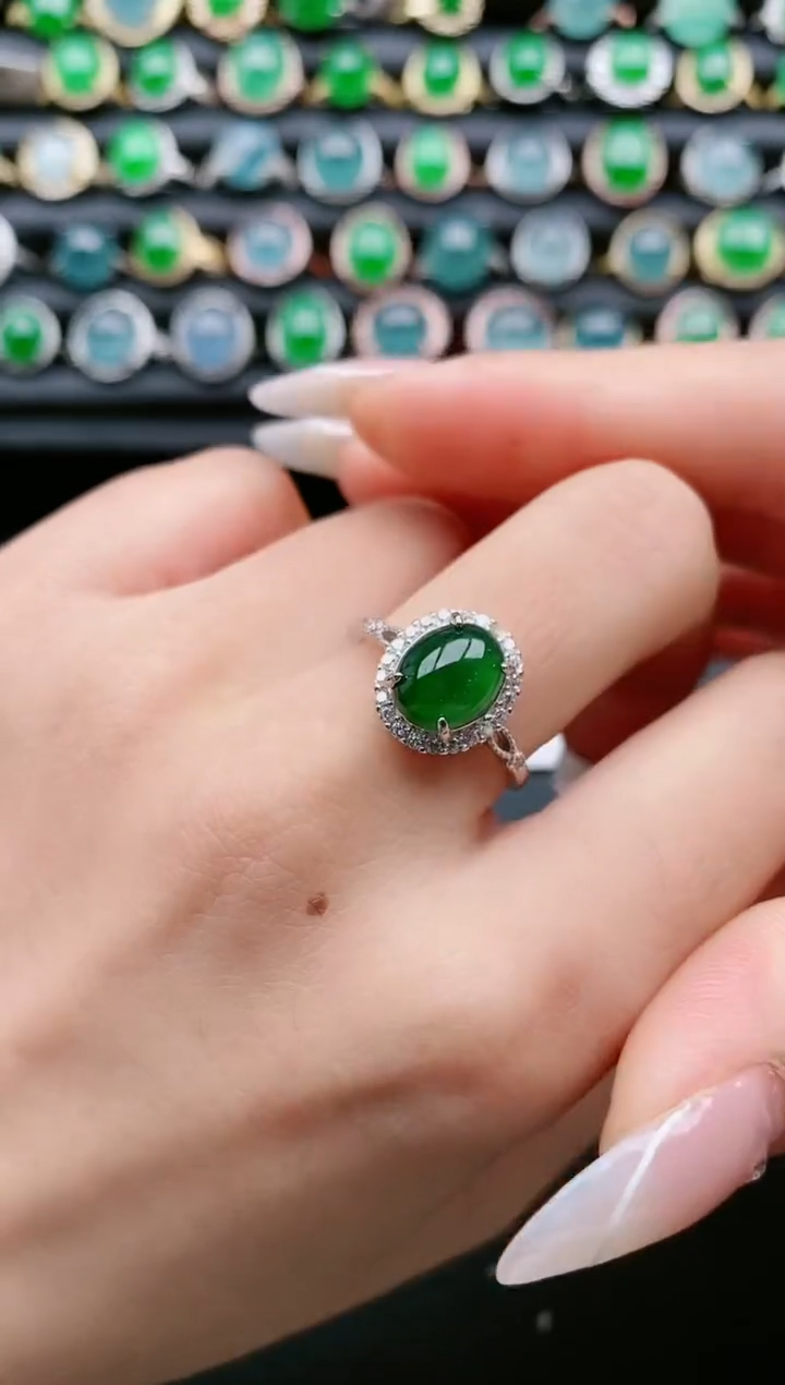【闪购商品】翡翠戒指银S925镶嵌11111111111111111