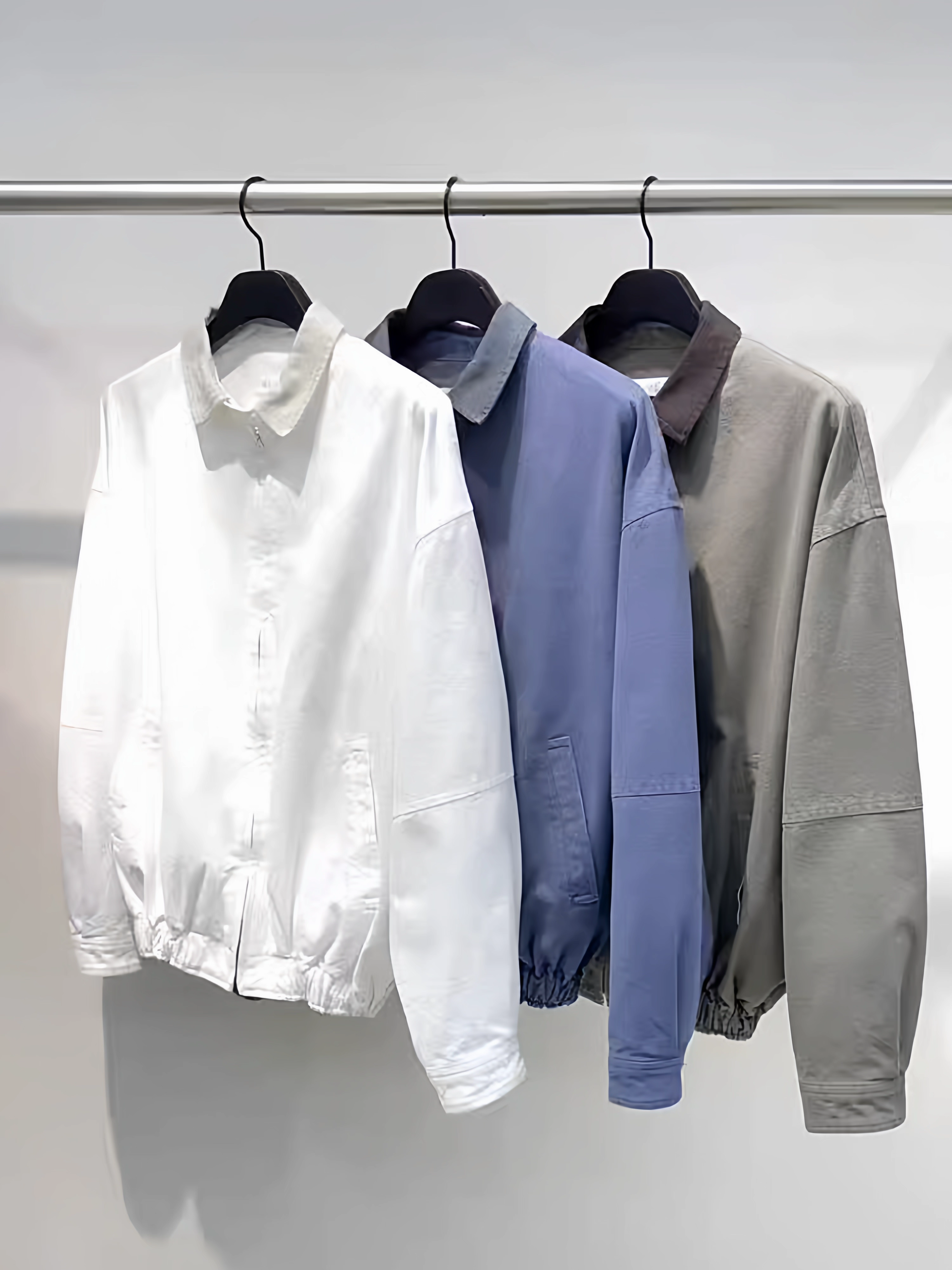 现river韩国东大门代购25秋季洋气撞色翻领宽松拉链夹克短外套女