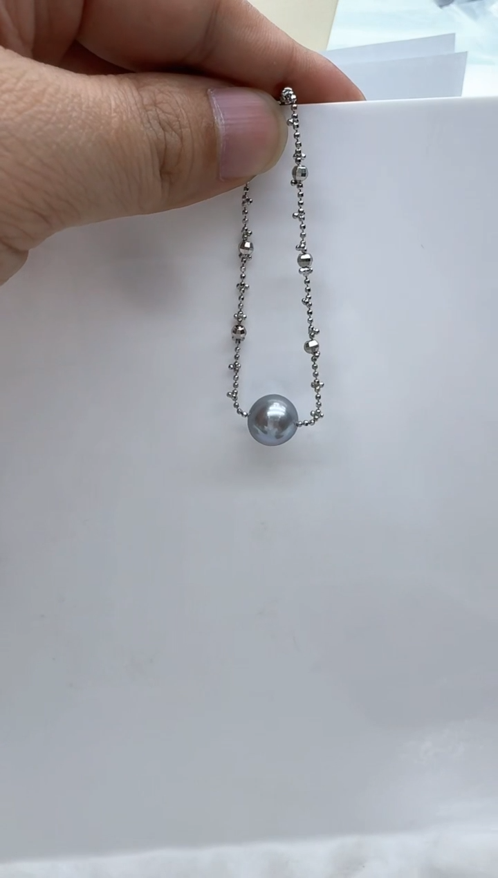 【闪购商品】淡水珍珠颈饰银S925镶嵌清货