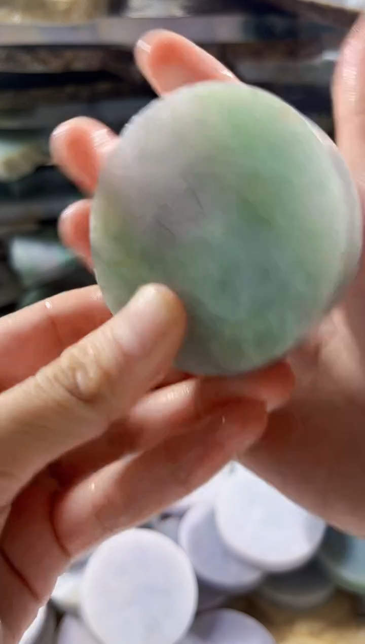 翡翠散珠缅甸翡翠A货柠437