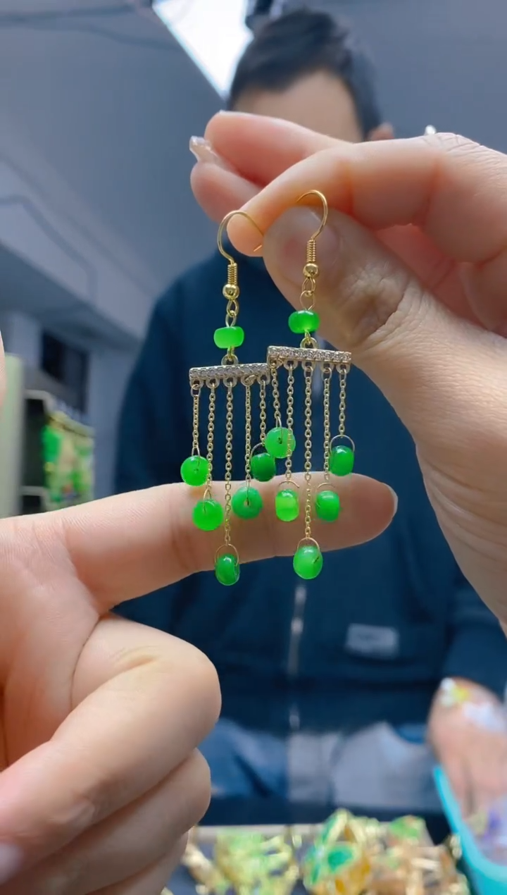 【闪购商品】翡翠耳饰合金0325翡翠耳钩