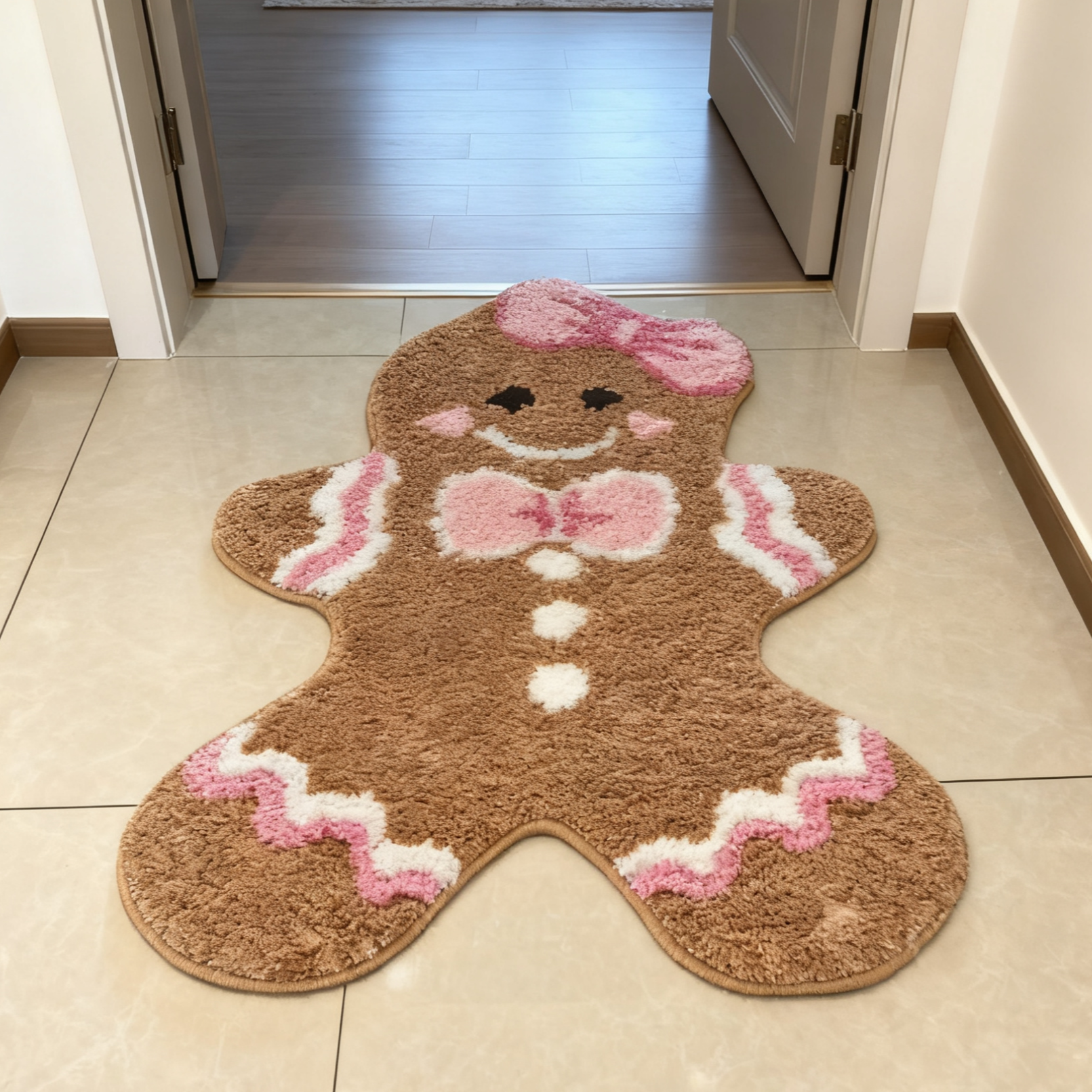 【同款低价】姜饼人45*60饼干卡通防滑浴室床边地毯