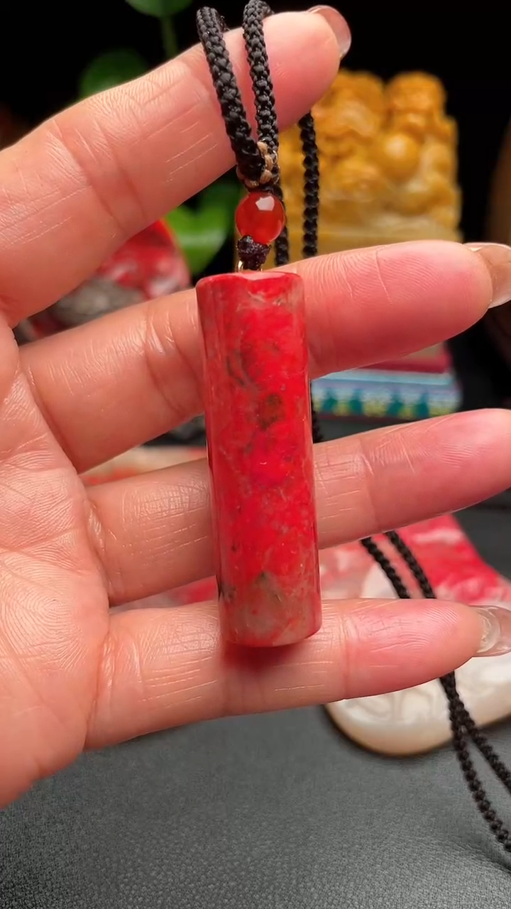 【闪购商品】鸡血石鸡血石印章把件摆件