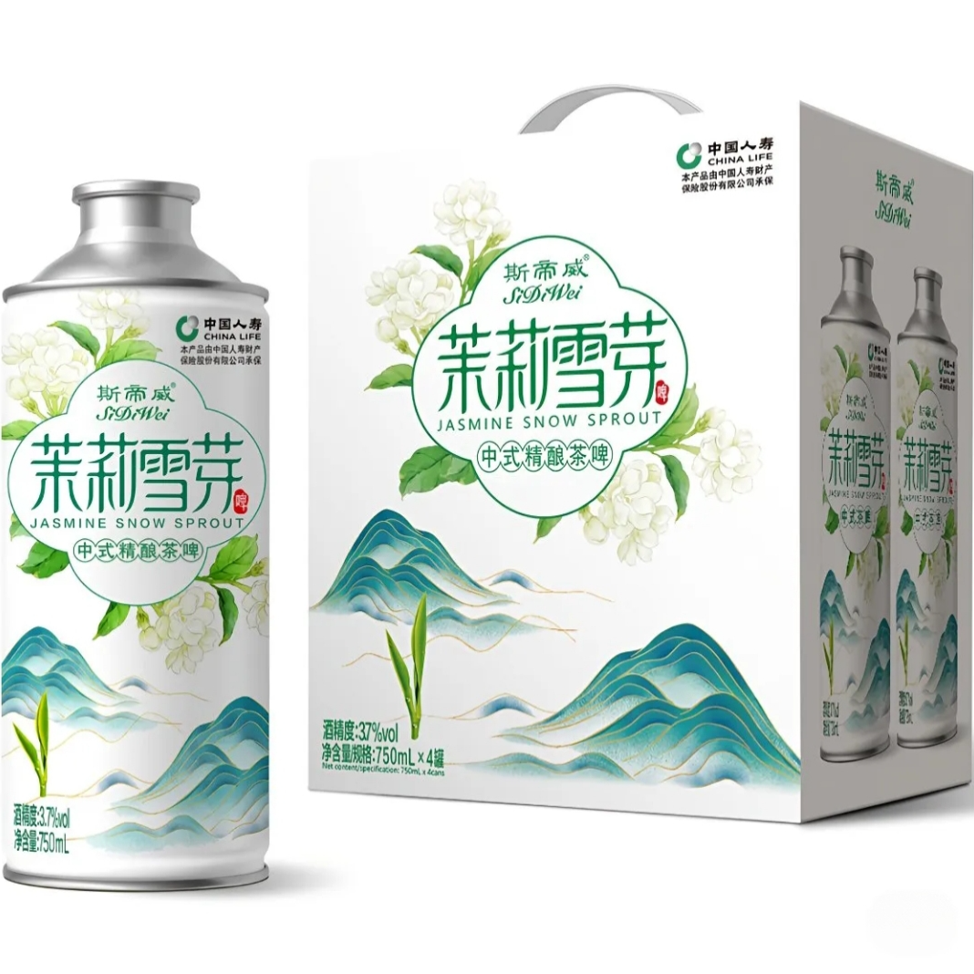 茉莉雪芽茉莉花茶中式精酿啤酒啤酒750ml