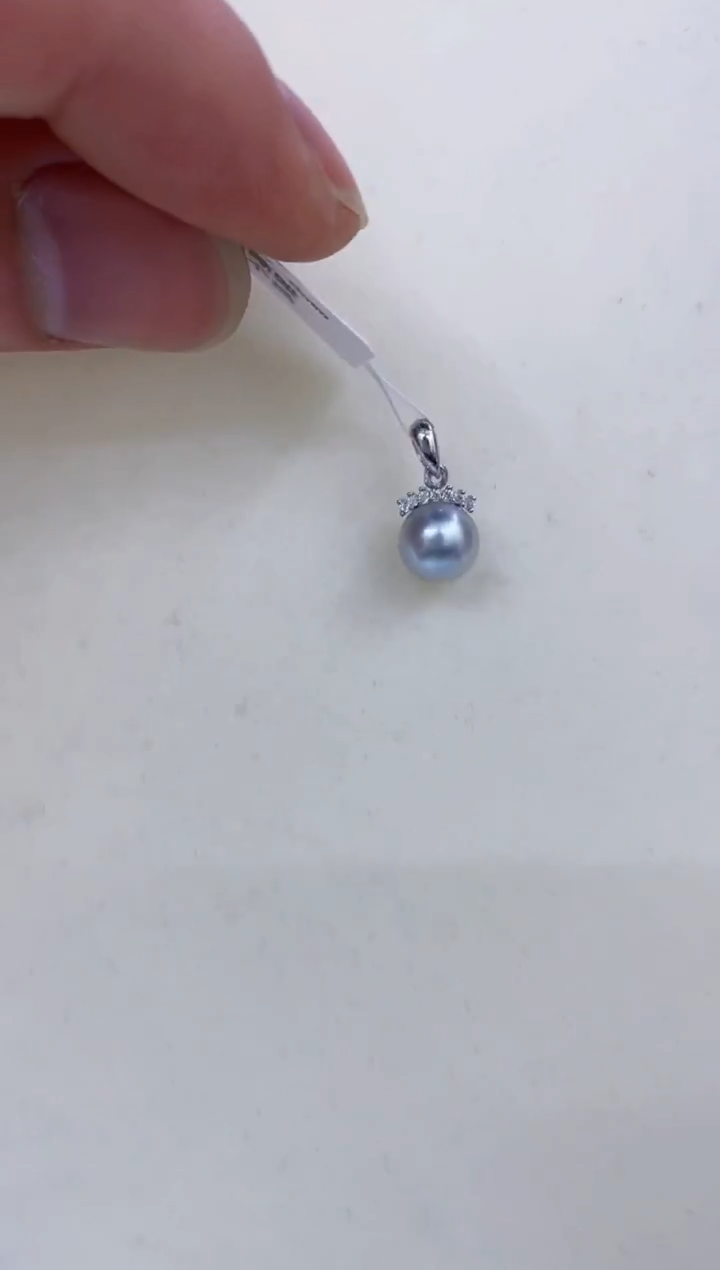 颈饰银S925镶嵌海水珍珠 