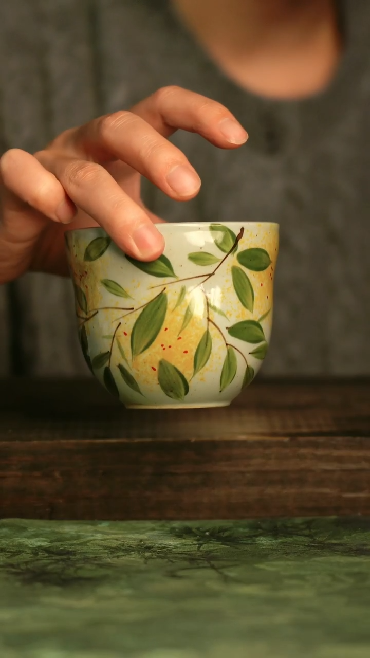 釉下彩手工手绘瓷器青诗集手工手绘瓷器