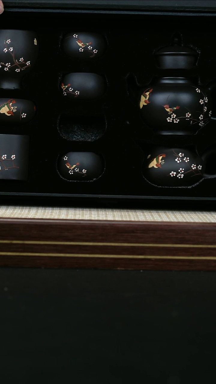 茶壶紫砂25号 DZ 笑樱套组 黑料