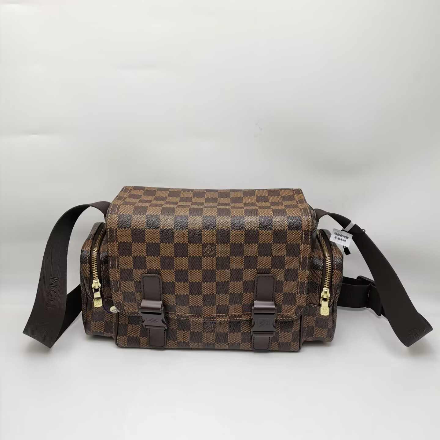 99新 LouisVuitton/路易威登 97新17297 LV棕棋盘格单肩斜挎包