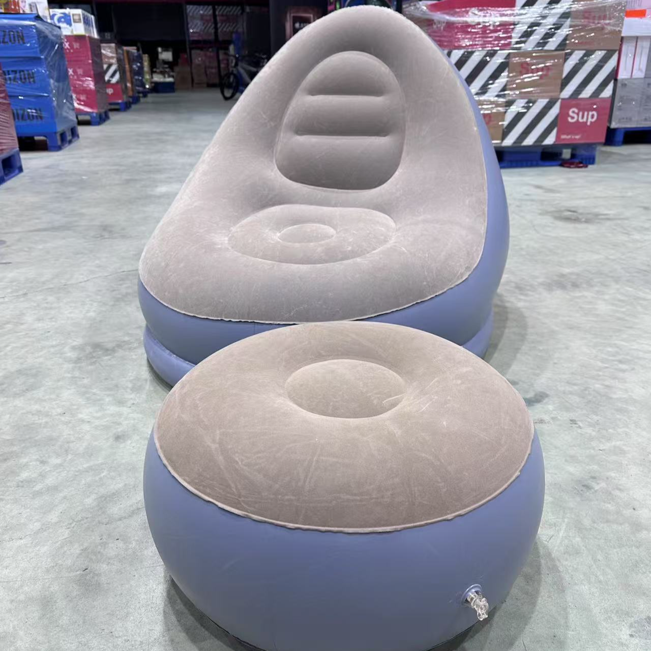 充气懒人沙发午休躺椅户外便携可折叠组合充气沙发