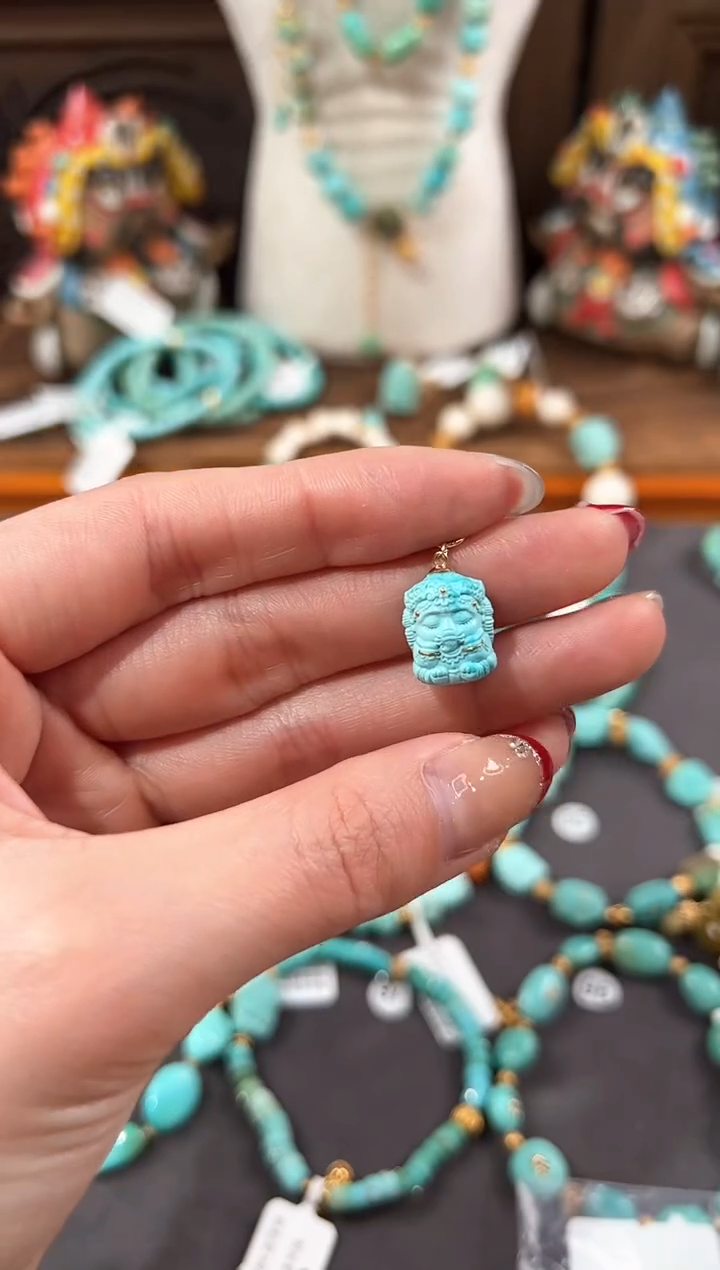 【闪购商品】绿松石提溜18K金镶嵌绿松石提溜