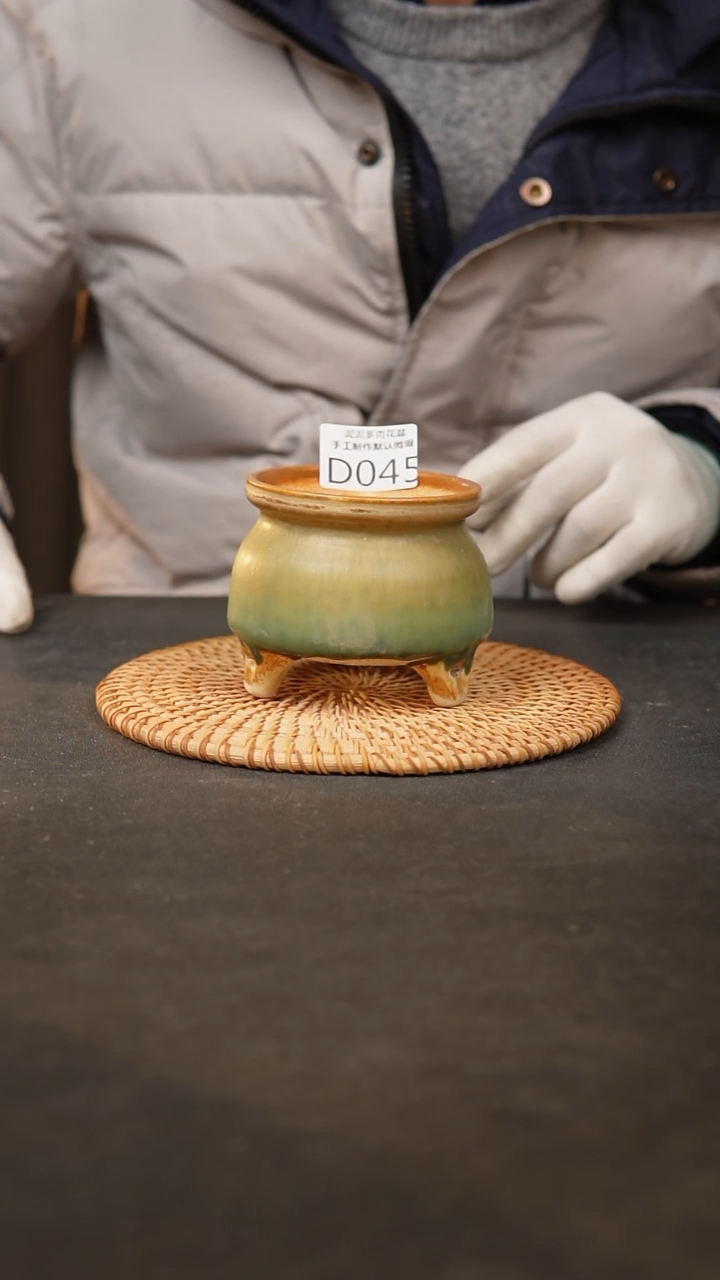 【闪购商品】瓷片045泥泥手工花盆