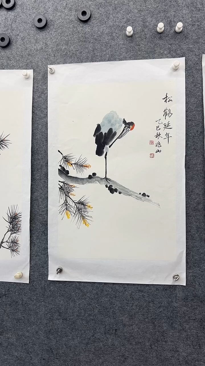 国画国画王生意松鹤延年