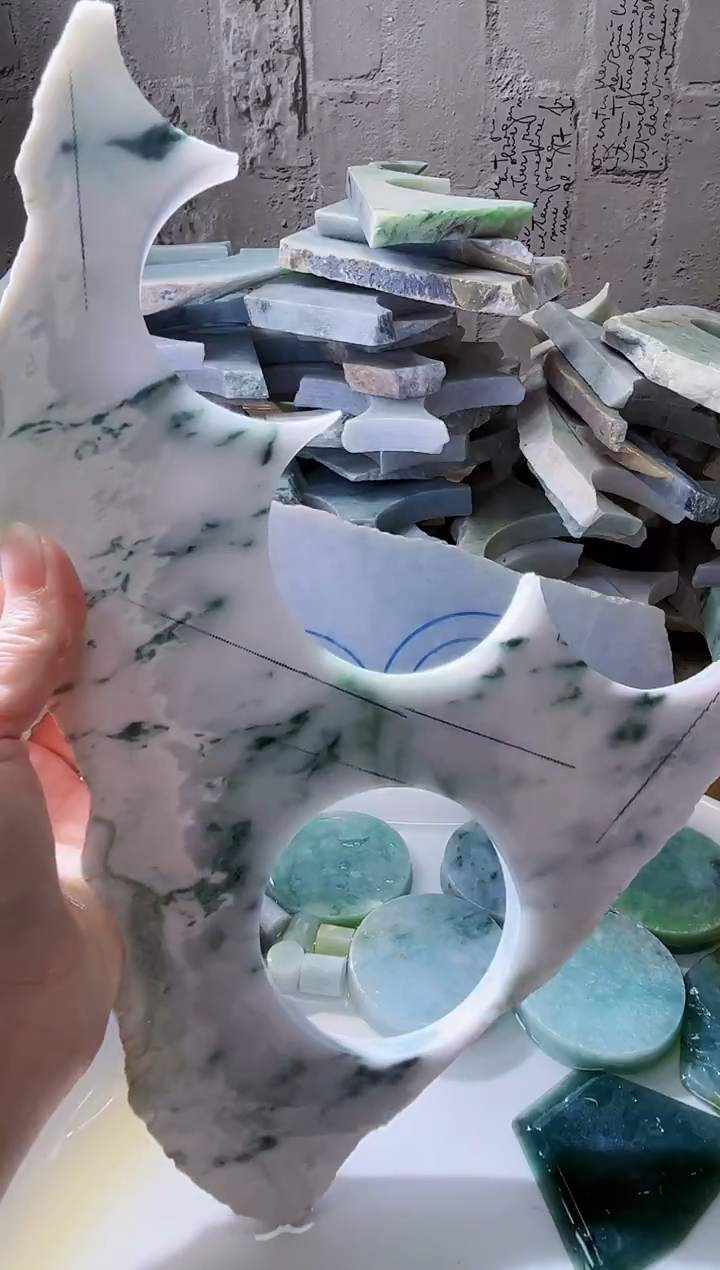 裸石翡翠天然翡翠A货古 南 485