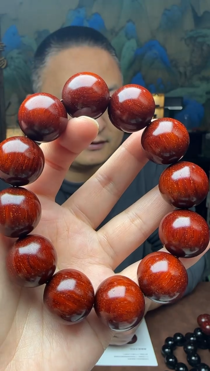 【闪购商品】小叶紫檀手串/手链2.0*12颗5星爆星原汁原味泥料