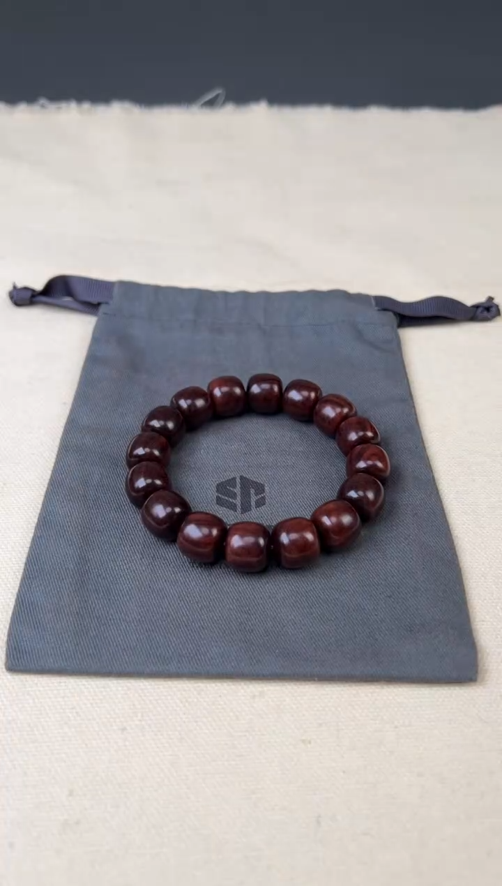 黄花梨/降香黄檀手串/手链黄花梨 13x14