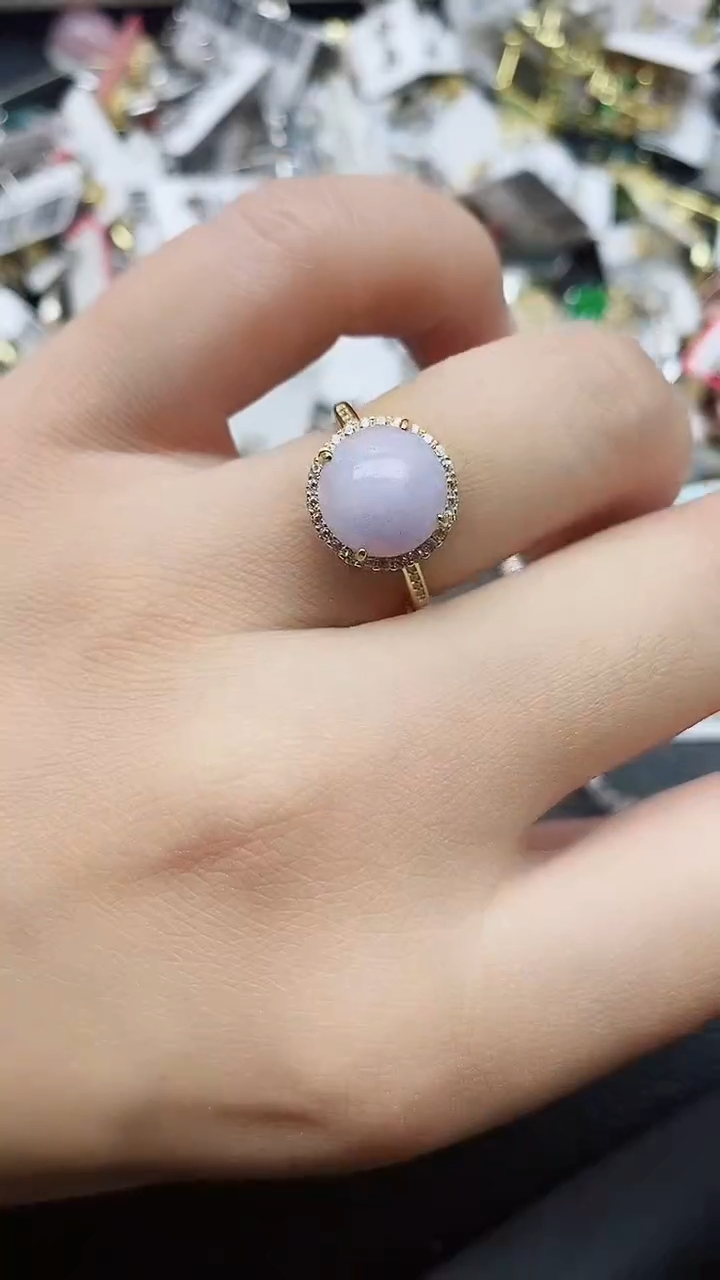 银S925镶嵌戒指翡翠1