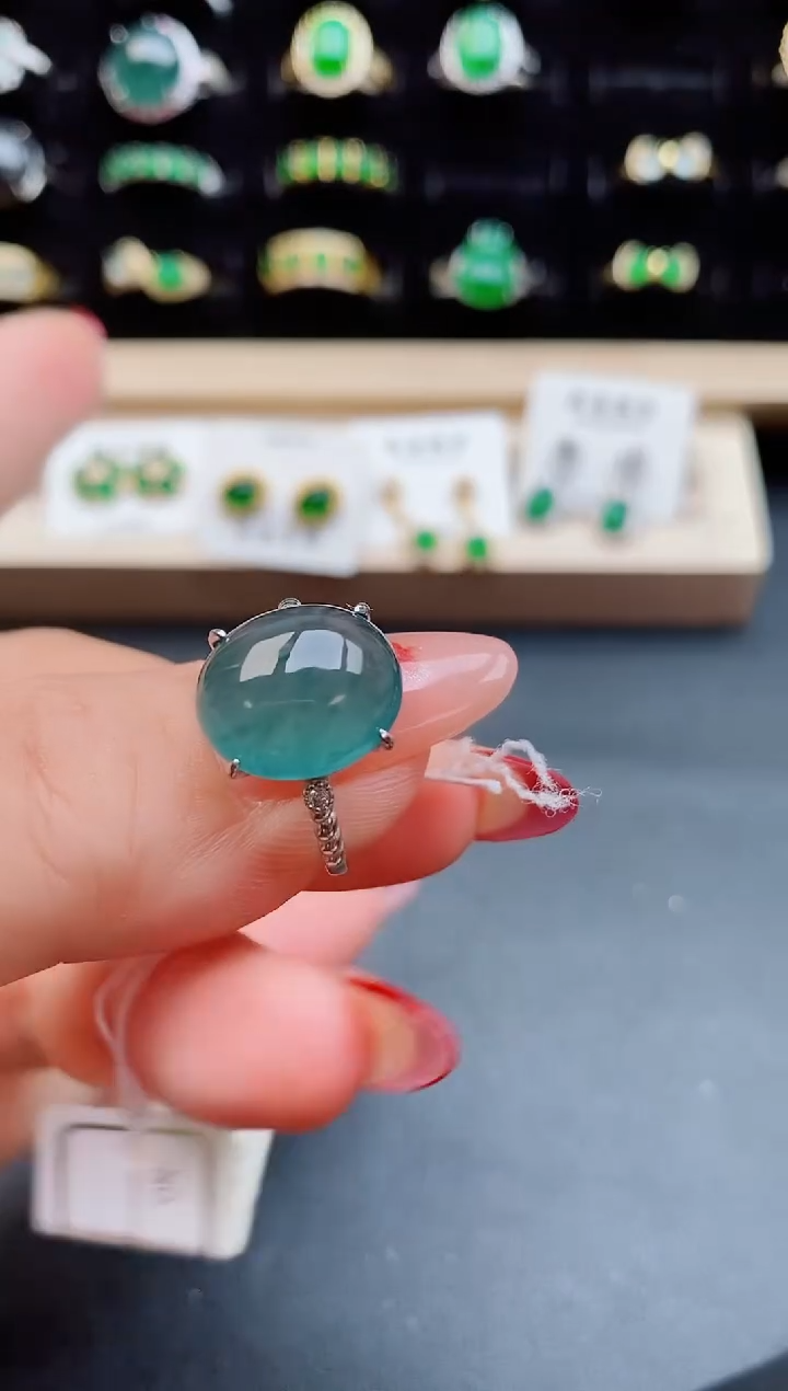 【闪购商品】翡翠戒指银S925镶嵌1212