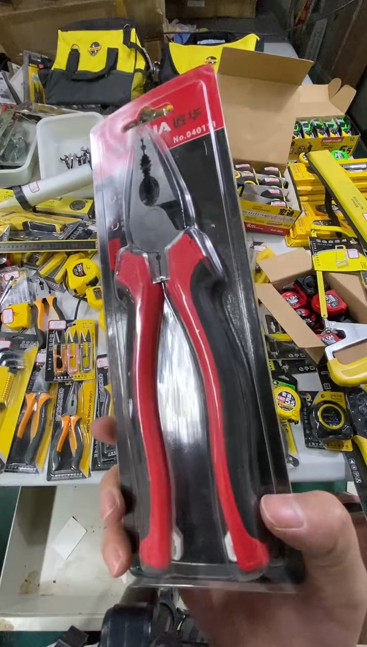 匠华 钳子 红把    