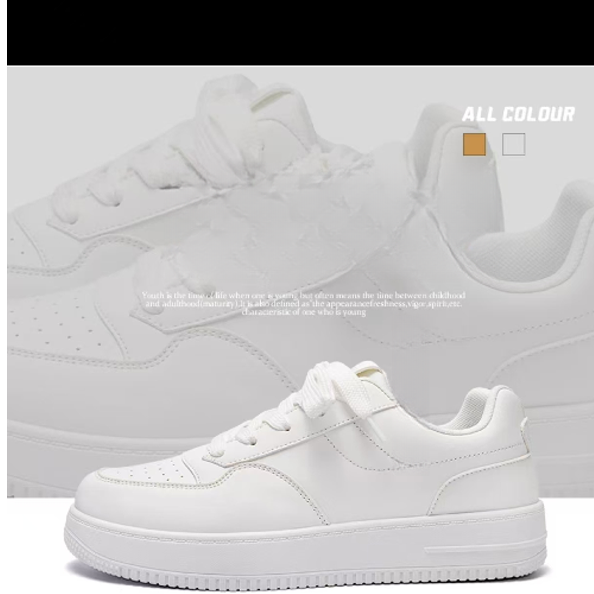 【超级大品牌单！简约白简单空军！！气质百搭 】时尚休闲防滑软脚！