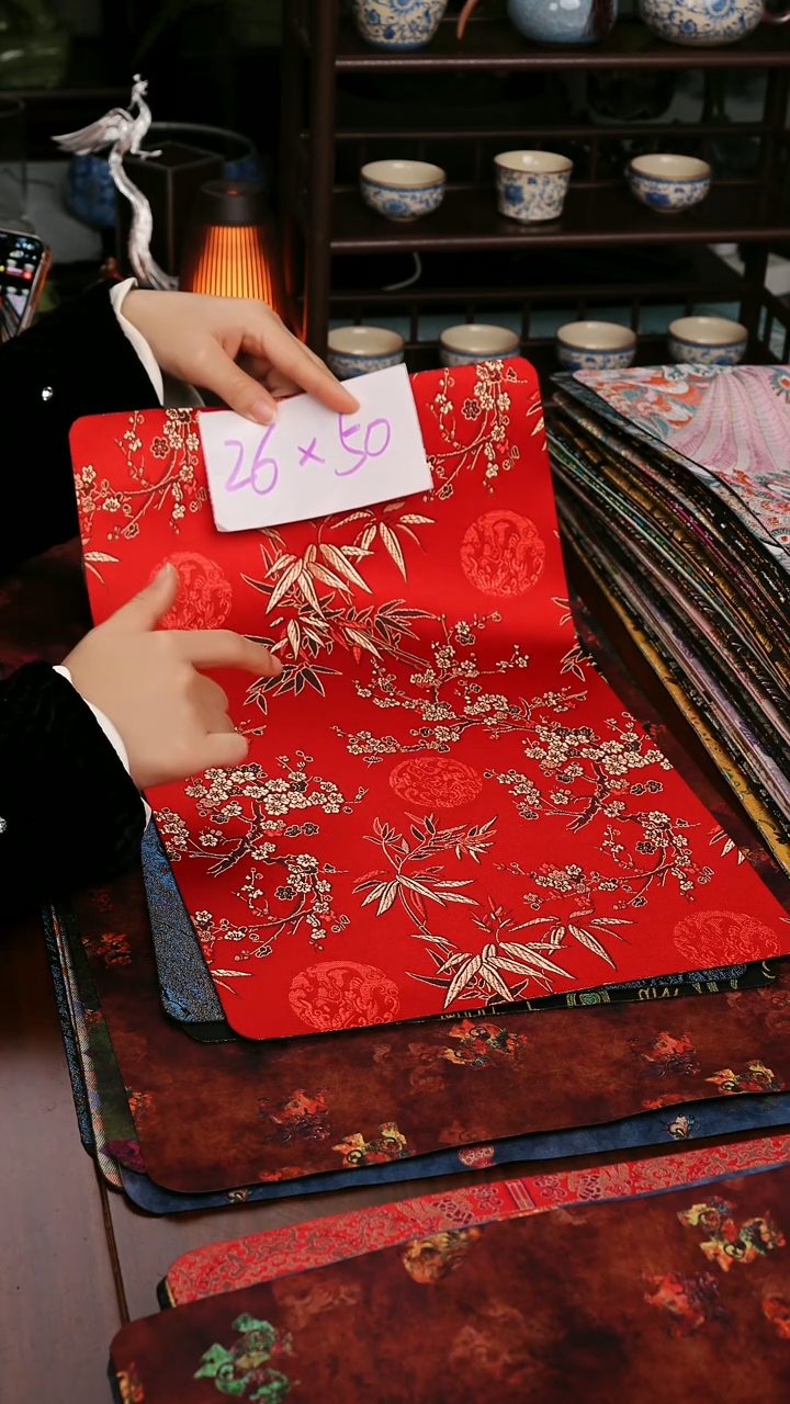 【花好月圆单面】中国风干泡织锦茶席26*50