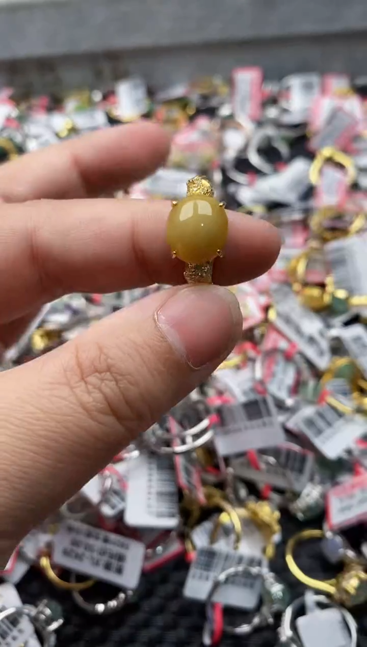 【闪购商品】翡翠戒指银S925镶嵌555555---2