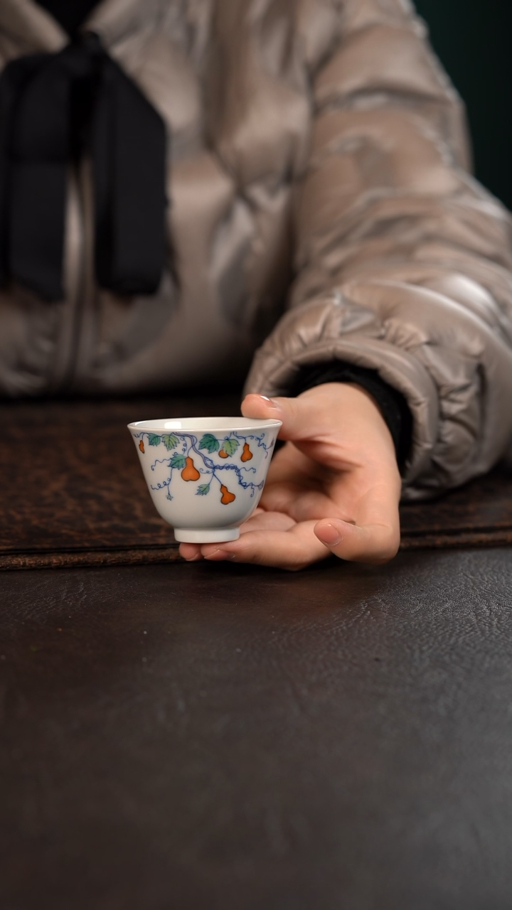 【闪购商品】杯云霞珍藏斗彩葫芦闻香杯