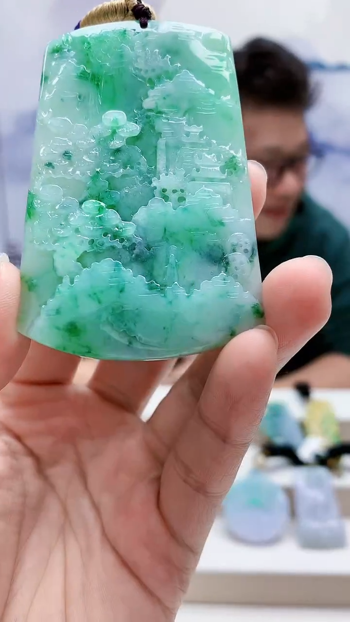 未镶嵌定制翡翠5175lr-毛货挂件49