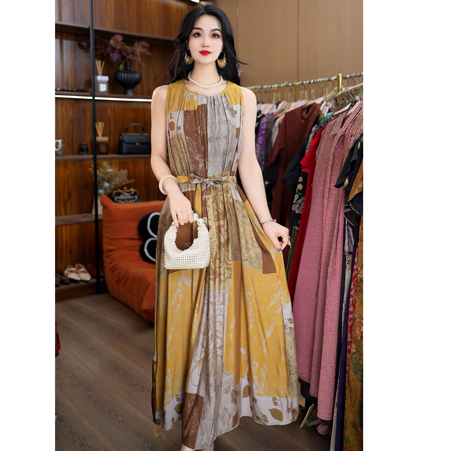 7288-22新款女士无袖连衣裙