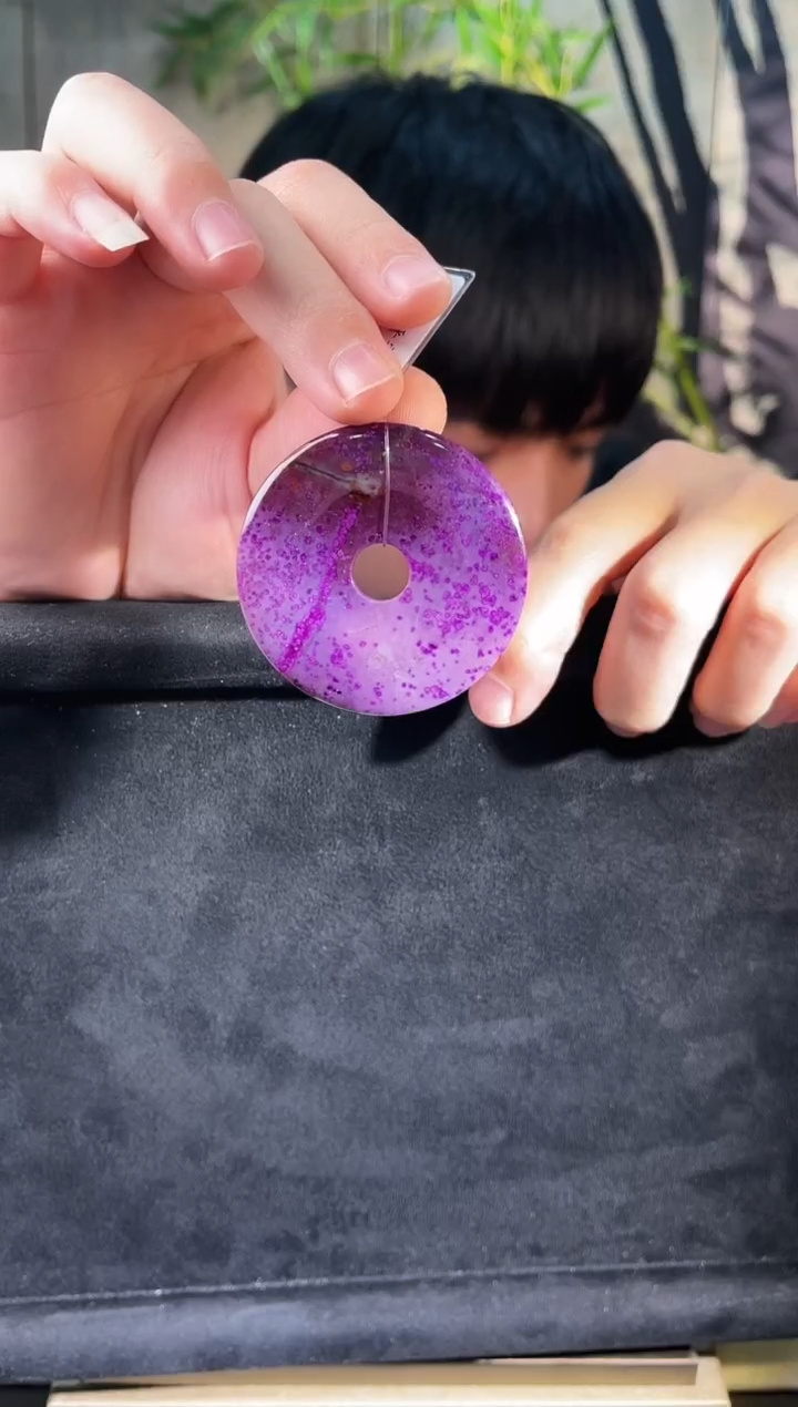 苏纪石（舒俱来）未镶嵌平安扣古*語南非舒俱来老矿