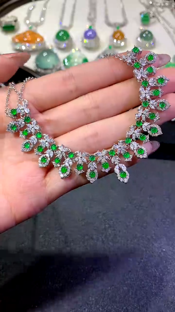 【闪购商品】翡翠项链银S925镶嵌2-项链（多样性发货一件