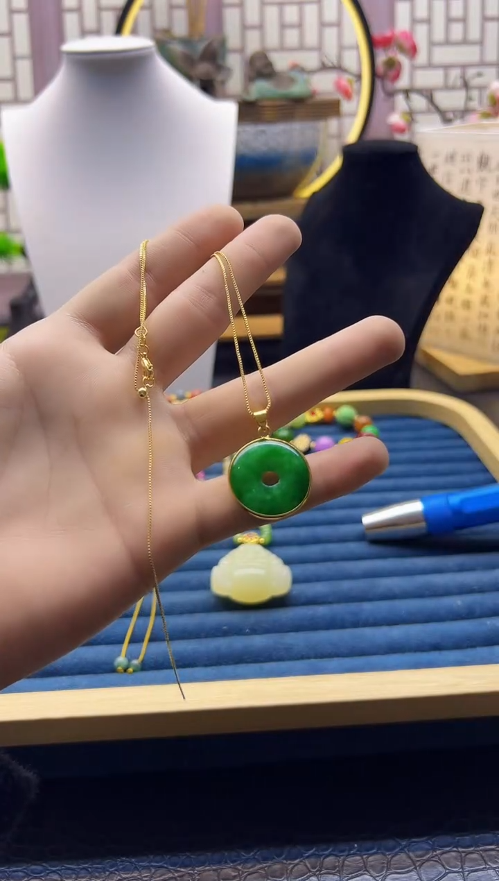 【闪购商品】翡翠耳饰14K金镶嵌D30