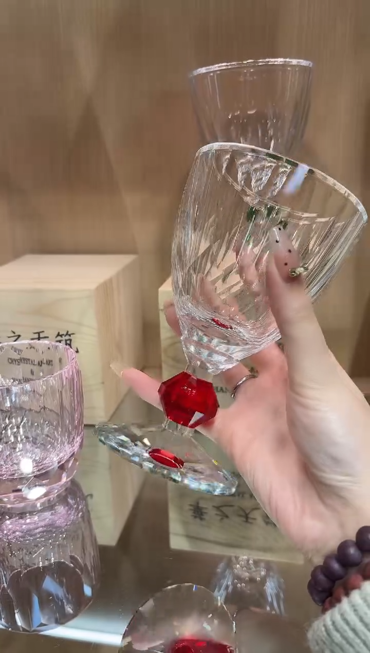 红色新款 高脚杯单只 黑色包装