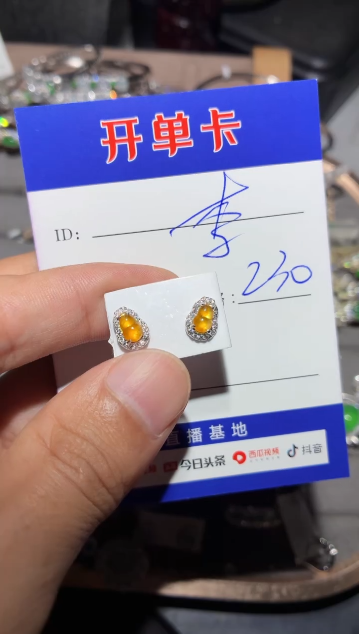 翡翠银S925镶嵌耳饰李*汐 李妍汐